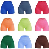 AliExpress CZGUKE Women's High-Waisted Shorts Threaded Seamless Elastic Hip-Lifting Fitness Fashion Tights Gym Workout Cycling Yoga Shorts