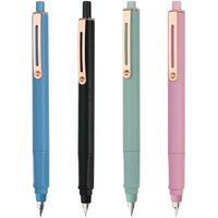 Retractable Press Type Fountain Pen Color Pen Body Notched Ink Pen Three Point Positioning Calligraphy Practice Writing Pen