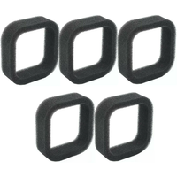 5pcs Black Air Filter Filter Sponge Garden Power Tools Accessories Lawn Mower Trimmer Strimmers Replacement Parts 50mm X 43mm