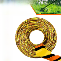 COSY Tricolor Square Twist 15m/10m/5m*2.4mm Grass Trimmer Line Nylon Grass Brush Cutter Rope Lawn Mower Blade Head Accessory