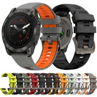 QuickFit 26mm 22mm Watch Strap For Garmin Epix Pro 51 47mm/Epix Gen2/Enduro 3/Descent Mk3i Mk2i/MARQ 2 Sport Silicone Watch Band