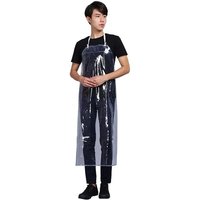 Man Women Clear Transparent Waterproof PVC Aprons Halt Neck Sexy Private FKK Party Cosplay Costumes