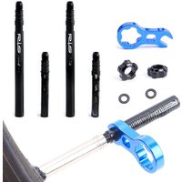 AliExpress RISK Bike Presta valve extender,45mm/80mm Bicycle Inner Tube Extension Rod,Bike Rim Valve Extender Pole with 3 in 1 Wrench Tool