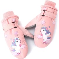 AliExpress NONE Kids Ski Gloves Waterproof Children Outdoor Gloves Cartoon Print Cycling Gloves Anti-slip Mittens for Girls Boys Dropshipping