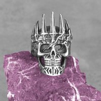 AliExpress New Creative Viking Vintage Skull Ring Men's Stainless Steel Funky Ring Bicycle Boy Fashion Ghost Jewelry Gift Wholesale