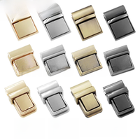 1pc Metal Square Push Lock Turn Pressed Lock Clasp Buckle for Leather Craft Handbag Purse DIY Hardware Accessories