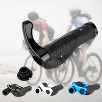 AliExpress NONE Bicycle Handlebar Grip Ergonomic Anti Skid Lock on Handle Cover Aluminum Alloy Rubber Grips MTB Bike Accessories