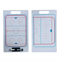 Ice Hockey Tactic Board PVC Wear-resistant Puck Training Match Coaching Clipboard Portable Ice Hockey Strategy Board Coach Gear