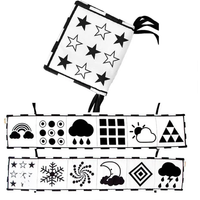 Baby Toys Cloth Book Newborn Bed Sticker Crib Bumper Black And White Color Animal Story Quiet Books Montessori Kids Baby Book