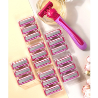Manual women's body bikini hair removal safety razor 6-layer stainless steel shaver body hair trimming