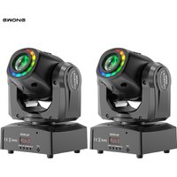 Gwong 2 Pcs 150W LED Beam Pattern Moving Head Stage Effect Lighting 8 Patterns DMX512 Master-Slave for Show Concert Party KTV image 4