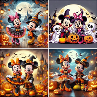Disney Diamond Mosaic Mickey Mouse Cross Stitch Painting New Arrival Embroidery Minnie Halloween Picture Rhinestones Home Decor