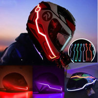 AliExpress NONE Cycling Motorcycle Helmet LED cold light Self-adhesive Reflective Luminous Sticker Strip Modified Waterproof Decoration