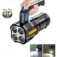 AliExpress cycle zone 4 LED Handheld Flashlight Portable Searchlight with COB Side Light USB Rechargeable Camping Lantern Outdoor Working Fishing Lamp