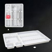 10pcs Tattoo Tray Disposable Plastic Plate For Permanent Makeup Accessories Eyebrow Lip Inks Cups Holder Tattoo Machine Table