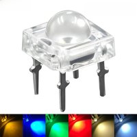 100Pcs Min F5 5mm Red Green Blue White Yellow Dome Flux Water Clear Piranha 1.9~3.4V Lamp Bead Light DIY Emitting Diode Led Bulb