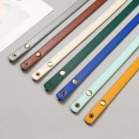60cm PU Leather Purse Handle Replacement Strap with Button Handbag Handles DIY Craft Making Bag Hot Detachable Bag Accessories