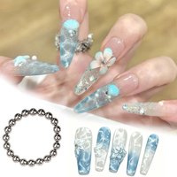 15/20Pcs Water Ripple Cat Eye Strong Magnetic Beads 5mm Round Nail Art Tool Ocean Style for Gel Polish Manicure DIY Salon