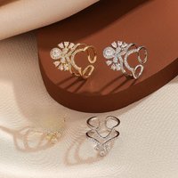 High-end Style Micro-inlaid Zircon Open Nail Art Wear For Women, Niche Design, Versatile Accessories For Banquets