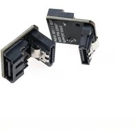 SATA 7Pin Female to Male 90 Degree Angle Elbow Adapter Computer Case Motherboard SATA Serial Data Cable with Lock