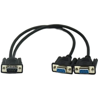 DB9 9Pin 1 To2 Rs232 Serial Cable Splitter Directly Connected COM 2 In 1 Data Cable Male To Female For Cash Register POS Display