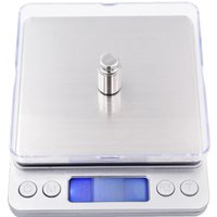 500g/0.01g Jewelry scale LCD Digital Weighing Scales Electronic Scale Portable Pocket Platform Scale Balance with 2 trays