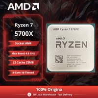 Processeur de bureau AMD Ryzen 7 5700X 8C/16T, 4,6 GHz, 32 Mo de cache, AM4, refroidisseur non inclus
