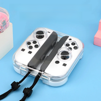 Transparent Case For NS Switch/OLED Joycons Handle Storage Box For Joy-cons Dust-proof High-permeability Magnetic Protective Box