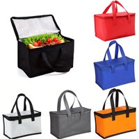 1pcs Reusable Insulated Picnic Bag, Beach Cooler Bag, Top-Zip Cooler Bag - Ideal for hot and cold items, picnics, the beach