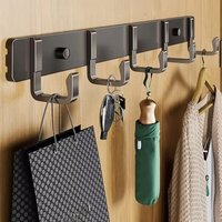 No punching hooks for hanging clothes at the entrance door, hanging hangers on the wall, and strong hooks for the wardrobe in th