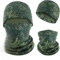 AliExpress NONE 2Pcs/set Cap with Scarf Winter Camouflage Fleece Hat Outdoor Cycling Warm Cold Men Helmet Lining Snow EMR Tiger Camouflage