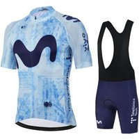 AliExpress MOVISTAR Movistar Cycling Jersey Set Summer Short Sleeve Breathable Men's MTB Bike Cycling Clothing Maillot Ropa Ciclismo Uniform Suit