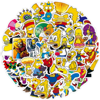 AliExpress 10/30/50PCS Disney The Simpsons Stickers Funny Cartoon Decals DIY Phone Motorcycle Laptop Luggage Bike Graffiti Kids Sticker Toy