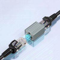 10Gbps Aluminum alloy Shell Ethernet Cable Extender RJ45 Cat 5 Cat 6 Cat 6a Coupler Gigabit Network Female to Female Connector