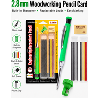 2.8mm Carpenter Pencil Set Deep Hole Marking Tool Pen Built In Pencil Sharpener Carpenter Lead Core Automatic Pencil Drawing Pen