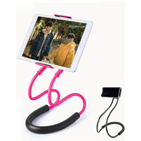 Universal Lazy Neck Hanging Holder Tablet Mobile Phone Holder Clip Tablet Pad Neck Stand Support Snake-like Flexible for iphoneX