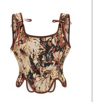 Brown Victorian Corset Overbust French Style Vintage Corsets And Bustiers Top Sexy Woman Burllesque Costume Punk Gothic Clothing