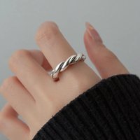 VENTFILLE 925 Sterling Silver Twisted Wire Twist Ring For Women Gift Irregular Geometry Jewelry Accessories Dropshipping