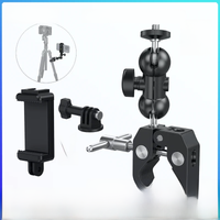 SmallRig Crab-Shaped Super Clamp with Ballhead Magic Arm Load Capacity 1.5kg for Gopro Webcam Camera Phone Monitor & Light -4373