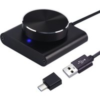 USB Volume Control Knob,Multimedia Controller Knob with one Key Mute/Pause Function for PC,Support Windows/Mac/IOS/Android/Linux