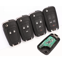 jingyuqin 10pcs/lot 2/3/4 Buttons Remote Control Fob Flip Folding Key For Chevrolet Lova Sail Aveo Cruze 315/433Mhz PCF7937E