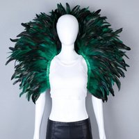 Luxury Feather Scarf Cosplay Designer Punk Halloween Carnival Masked Ball Party Accessory Elegant Apparel for Festive Occasions