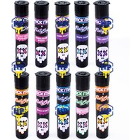 Empty Plastic Pop Top Infused Rolls Storage Tube Bottle Sticker Childproof Lock Lid Paper Display Box Custom Label Packaging