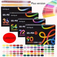 LANGUO 90 Colors Acrylic Gel Pen 1.0mm Large Capacity Student Writing Pen Painting Drawing Office School Supplies Stationery