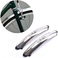 AliExpress NONE Retro Bike Front Rear Fenders 700c 27'' Stainless Steel Road Bike Mudguards