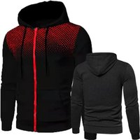 New Customized Fashion Men's Hoodie Casual Zipper Jacket Cotton Wool Warm Hoodie Sportswear High Quality Hip Hop Sportswear