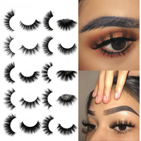 LEHUAMAO Makeup Eyelashes 3D Mink Lashes Thick HandMade Fluffy Lashes Cruelty Free Volume Wispy Soft Lash Reusable False Eyelash