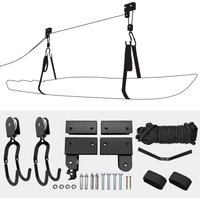 AliExpress NONE Kayak Lift with Hanging Pulley System Kayak Ceiling Rack Garage Ceiling Mount for Bicycle Paddleboard Canoe