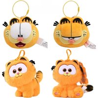 ORIGINAL Garfield Kawaii Soft Plush Toys Keychain Cute Cats Anime Stuffed Animals Peluche Doll Pendants Birthdays Gifts For Kids