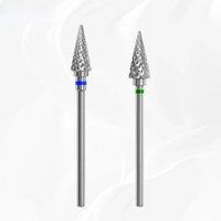 HYTOOS 13mm Cone Carbide Nail Drill Bits 3/32" Taper Carbide Nail Bit Manicure Soft Gel Removal Nails Edge Cuticle Clean Tool